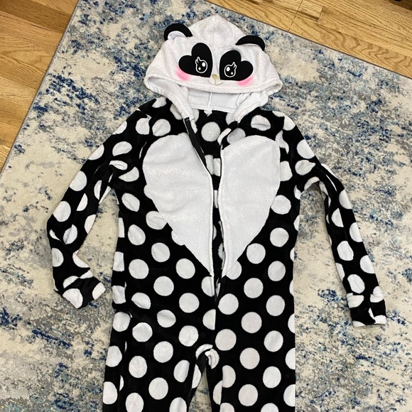 Footie One Piece PJ’s new XL Bear Polkadot Fleece - Picture 2 of 8